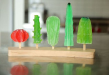 Холодный десерт в форме кактусов и вирусов