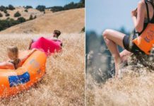 Надувной походный диван, который легко умещается в рюкзак