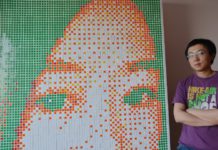 Портрет из кубиков Рубика