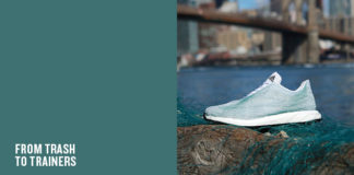 Кроссовки Adidas из переработанного пластика