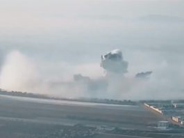 Взрыв неизвестной бомбы против боевиков в Сирии, вероятно авиабомба ОДАП-500П, эффектное видео эффектный-взрыв-сирия-авиабомба