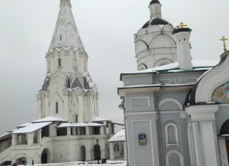 Москва, Коломенское, храмы и виды парка, Москва-река обмелела, 01 февраля 2020 Москва, Коломенское, храмы и виды парка, Москва-река обмелела, 01 февраля 2020