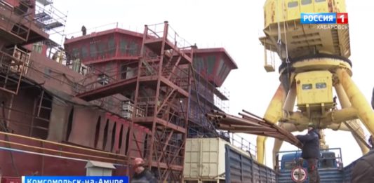 Уникальные ледокольные паромы начали производить на Амурском судостроительном заводе, ВИДЕО Уникальные ледокольные паромы начали производить на Амурском судостроительном заводе, ВИДЕО