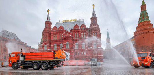 Завтра, 24 апреля, в Москве пройдет 5-я масштабная дезинфекция дорог и городских пространств Завтра, 24 апреля, в Москве пройдет 5-я масштабная дезинфекция дорог и городских пространств