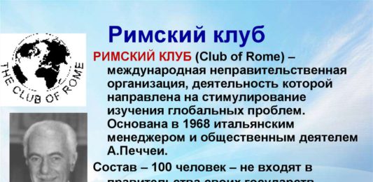 Что такое Римский Клуб («Club of Rome», инициатор основания и основная цель создания этой подструктуры «Комитета 300» Что такое "Римский Клуб" ("Club of Rome", инициатор основания и основная цель создания этой подструктуры "Комитета 300"