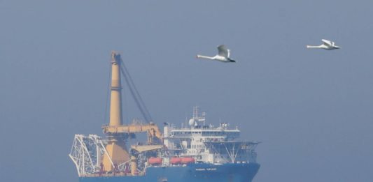 Судно-трубоукладчик «Академик Черский» начало укладку газопровода «Северный Поток-2» в морской акватории Дании Судно-турбоукладчик "Академик Черский" начало укладку газопровода "Северный Поток-2" в морской акватории Дании