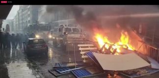 ВИДЕО: и в Брюссле всё спокойно, вот только «массовые вечеринки» с погромами, пожарами и «аквадискотеками»..