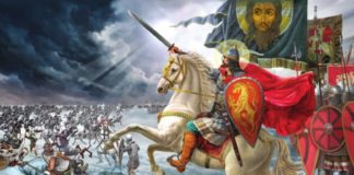 5 апреля 1242 года русский князь Александр Невский с дружиною сокрушил Ливонских крестоносцев в битве на Чудском озере 5 апреля 1242 года русский князь Александр Невский с дружиною сокрушил Ливонских крестоносцев в битве на Чудском озере