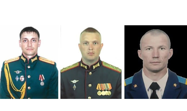 Российские воины-герои Спецоперации на Украине: ст.лейтенант Григорий Полозков, капитан Андрей Цуренко, ст.сержант Иван Романов Российские воины-герои Спецоперации на Украине: ст.лейтенант Григорий Полозков, капитан Андрей Цуренко, ст.сержант Иван Романов