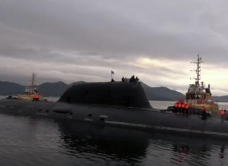 Атомная подводная лодка «Новосибирск» (проект 885М «Ясень») прибыла на Тихоокеанский флот Атомная подводная лодка "Новосибирск" (проект 885М "Ясень") прибыла на Тихоокеанский флот