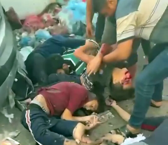 ВИДЕО, жидосатанист-убийца палестинцев Нетаньяху затопил в крови сектор Газа: убиты тысячи детей, женщин, стариков Жидосатанист-убийца палестинцев Нетаньяху затопил в крови сектор Газа: убиты тысячи детей, женщин, стариков