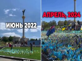 ВИДЕО, Жидо-сатанист Зеленский успешно уничтожает тупорылых хохлов: Киев, флажки по убитым, 2022 и 2024 год Жидо-сатанист Зеленский успешно уничтожает тупорылых хохлов: Киев, флажки по убитым, 2022 и 2024 год.